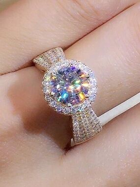 Gold engagement style ring